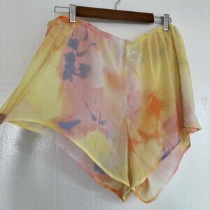 Diane Von Furstenberg Pajama Sleep Shorts Lounge Plus Sz Semi Sheer XXL